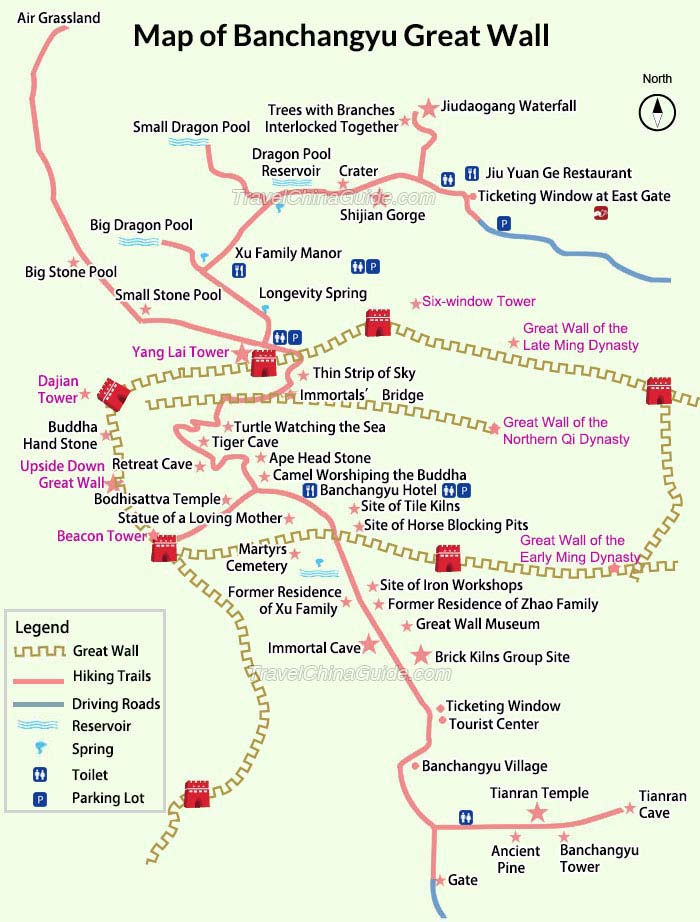 Laolongtou Great Wall Map