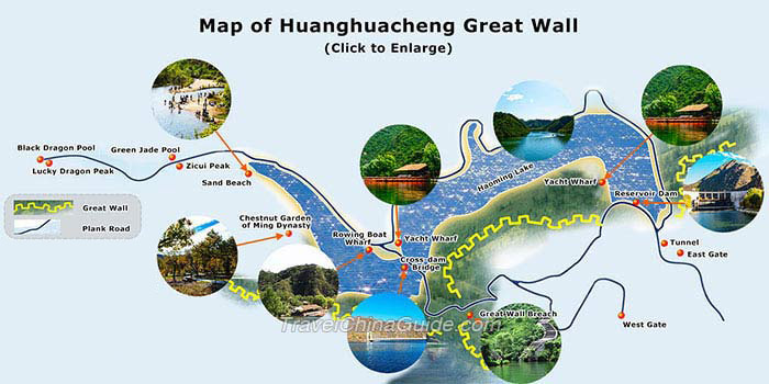 Huanghuacheng Great Wall Map