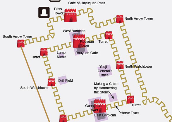 Jiayuguan Great Wall Map