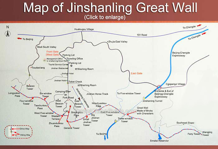 Jinshanling Great Wall Map