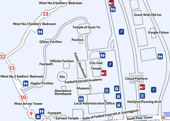 Map of Juyongguan Great Wall