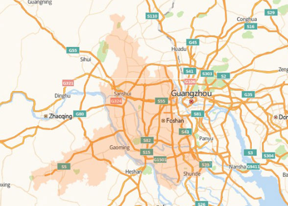 Foshan map