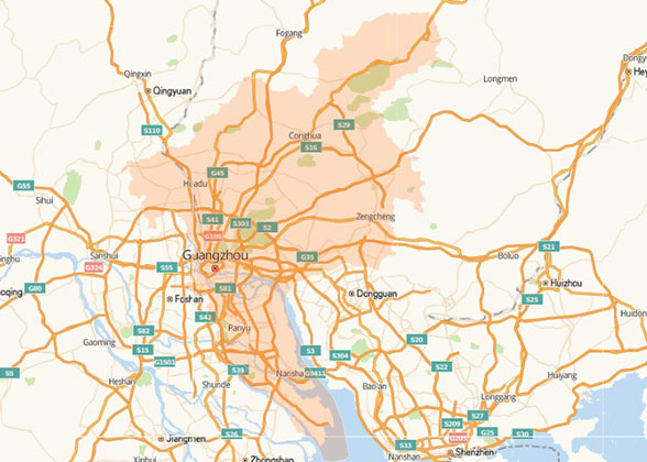 Guangzhou map