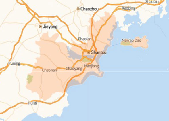 Shantou map