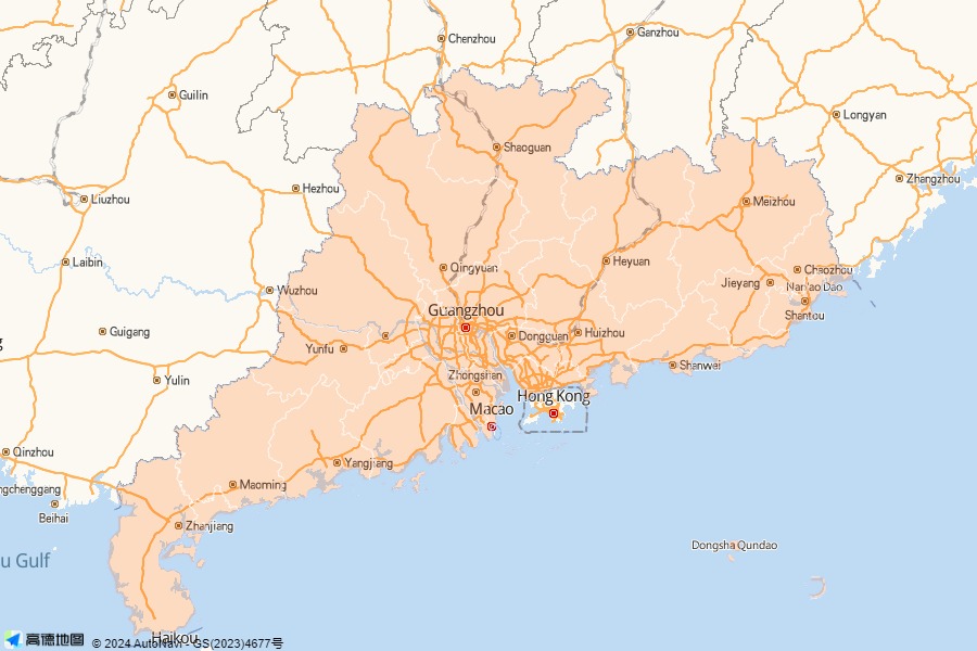 Guangdong tourist map