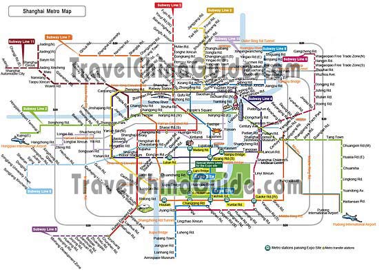 Subway Map of Expo 2010 Shanghai