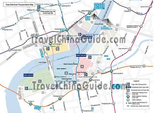 Transportation Map of Expo 2010 Shanghai