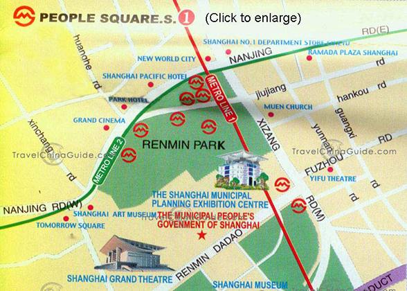 People's Square Subway Station Map