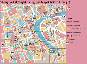 Shanghai Sightseeing Bus Map