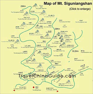 Map of Four Maiden's Mountain