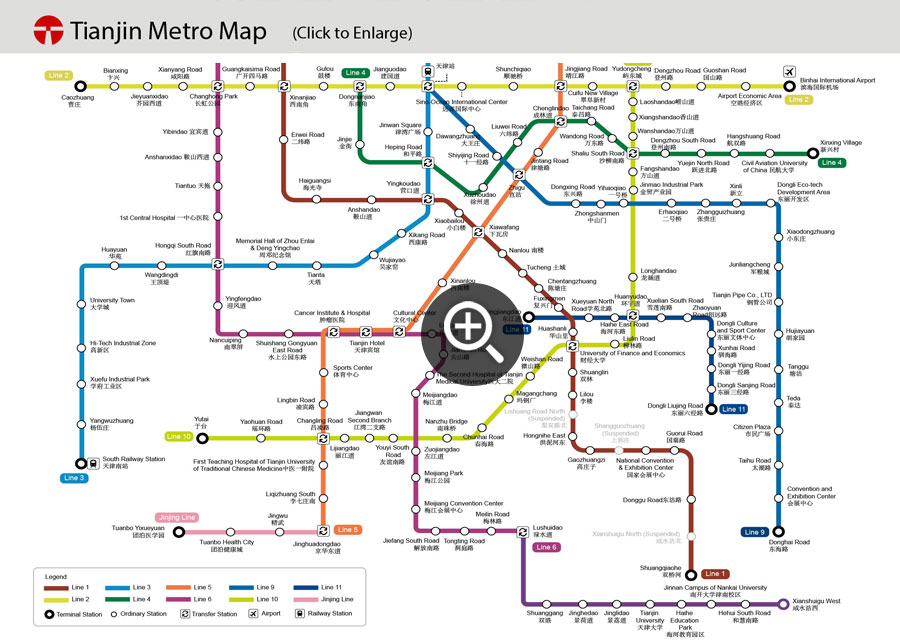 Tianjin subway map