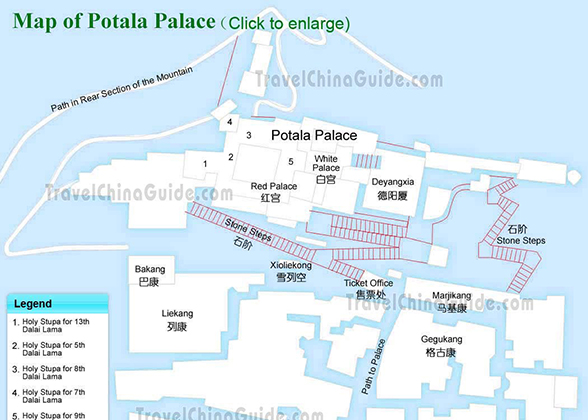 Map of Potala Palace