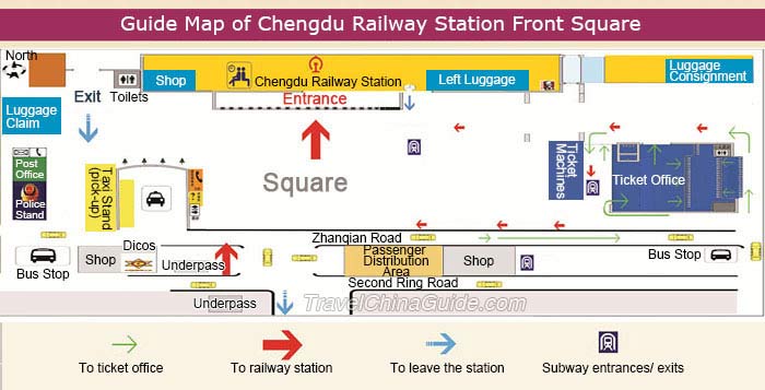 Chengdu Railway Station Transportation Map