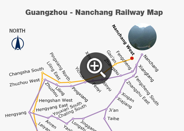 Guangzhou - Nanchang Railway Map