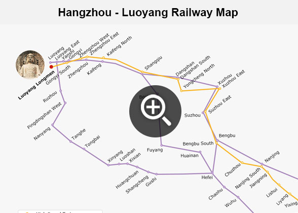 Hangzhou - Luoyang Railway Map