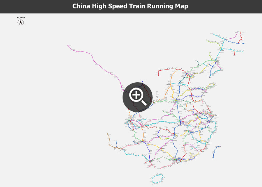 China High Speed Railway Map