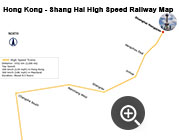 Hong Kong - Shanghai High Speed Train Running Map