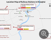 Location Map of Railway Stations in Shanghai