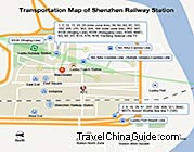 Transportation Map of Shenzhen Railway Station