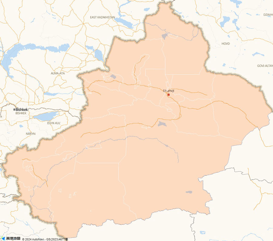 Xinjiang tourist map