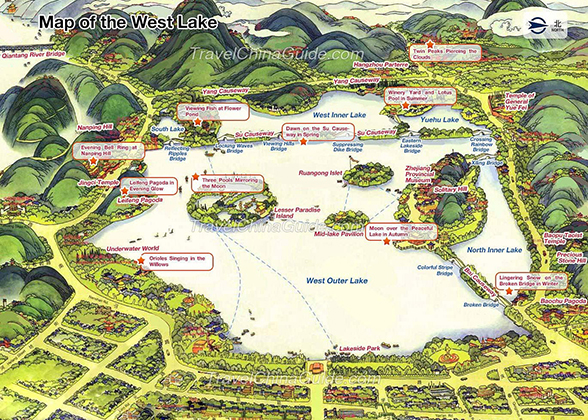 Map of West Lake