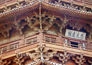 A close view of Wooden Pagoda, Yingxian County, Datong 