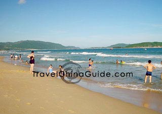 Holidaymakers on the beach