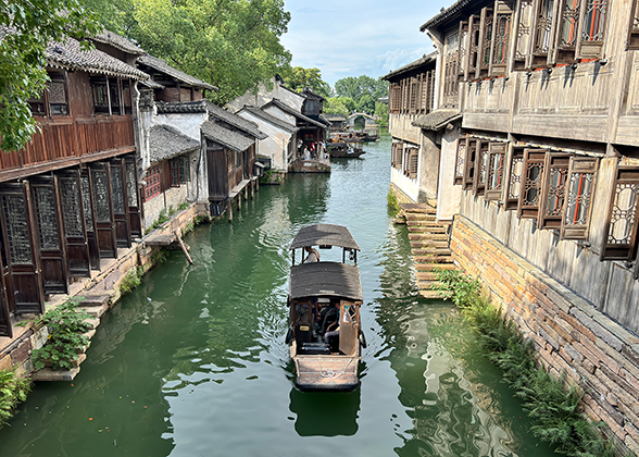 Tourist Boat in Wuzhen Water Town