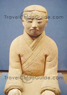 A terra-cotta statue