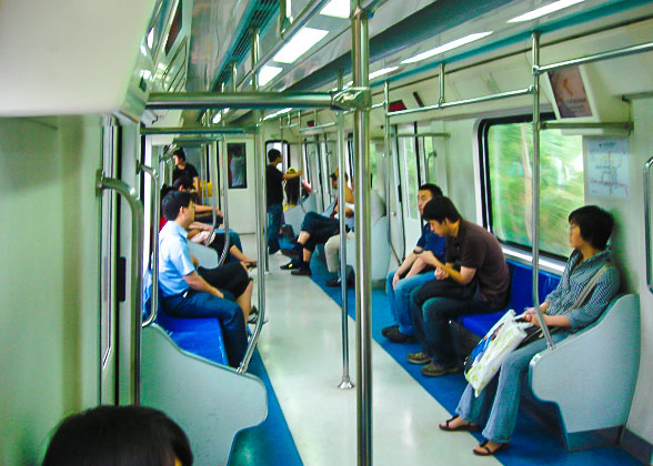 On Subway Train