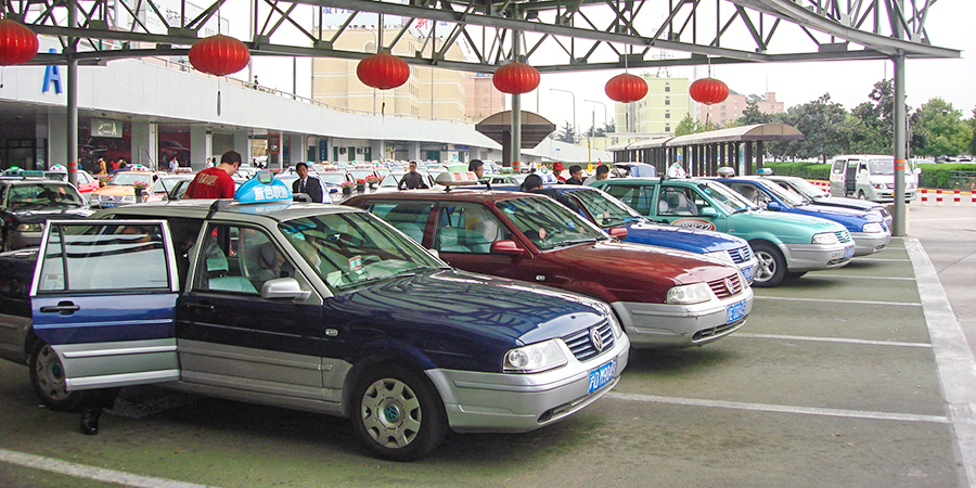 Parking Lot of Shanghai Hongqiao Airport