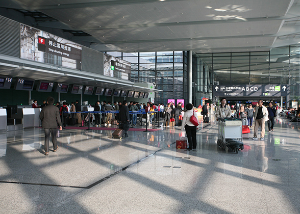 Check-in Counters of Shanghai Hongqiao Airport