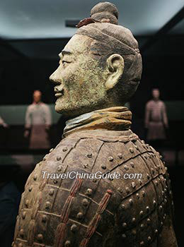 Side of Green-faced Terracotta Warrior