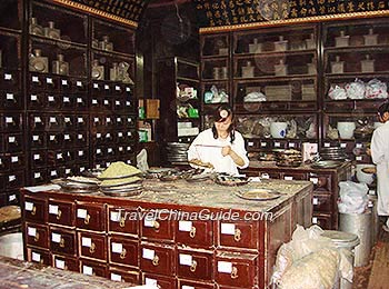 Traditional Chinese medicine counter