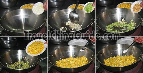 Stir-fry Pine Nuts with Sweet Corn