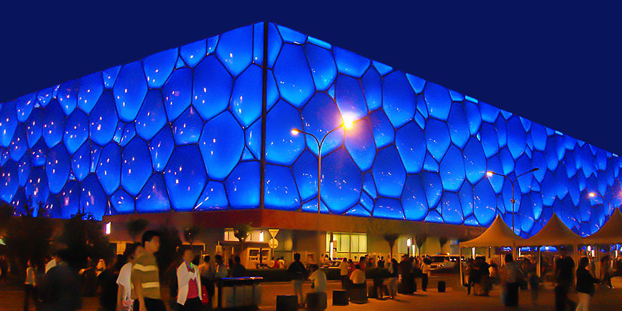 Water Cube at Night