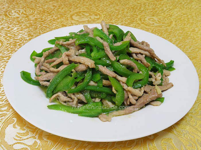 Stir-fried Shredded Pork with Green Pepper