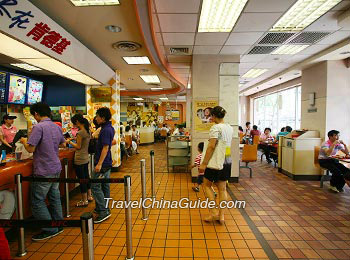 Order meals at the counter