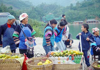 local people in ethnic costume