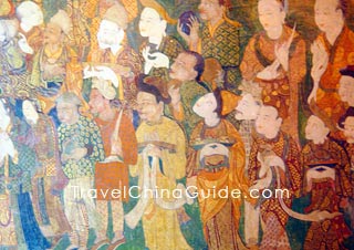 Tibetan mural in the monastery