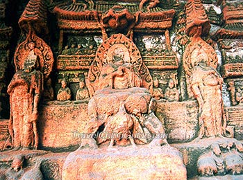 Stone Carving of Buddha on the cliff near the Giant Buddha 