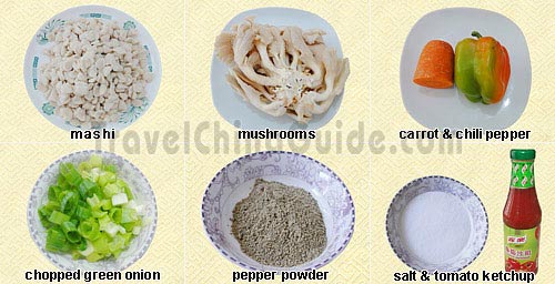 Ingredietns of Stir-fried Shaanxi Pasta