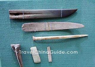 Bone Awl, Bone Knife, Bone Dagger 