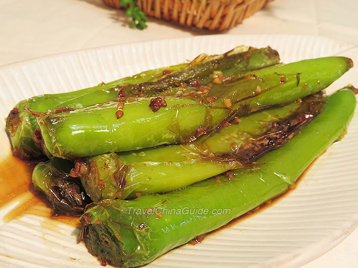 Pan-Seared Green Chili Pepper