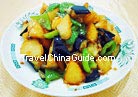 Sautéed Potato, Green Pepper and Eggplant