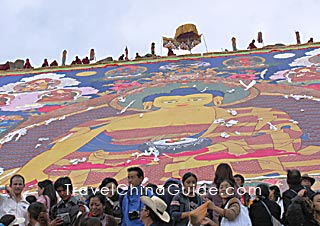 Buddha Unfolding Ceremony in Drepung Monastery