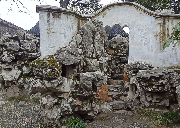 Rockery Made of Stone Lake