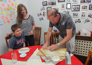 Our Guests Making Dumplings