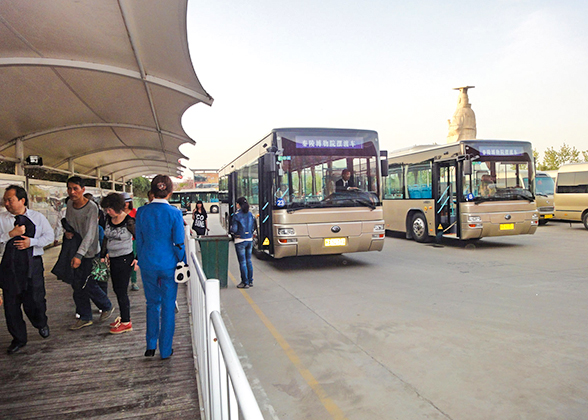 Shuttle buses in Site Park