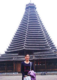 Rose at the Sanjiang Drum Tower